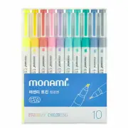 Monami Essenti Twin Highlighter 10 Sets / Pastel Color Fantasy Coloring