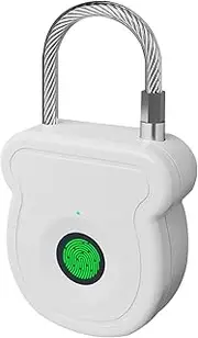 [Generic] Smart Fingerprin T Padlock, Keyless Padlock, Waterproof Lock, Fingerprint Recognition, Rechargeable Battery, 7.3x4x1.6cm, for Door, Backpack, Drawer, Bedroom