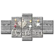 Spray Oil Paintings Canvas Five Combination Decorative Paintings Christmas Decor Wall Art For Home Decoration