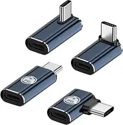 AreMe USB C Male to Lightning Female Adapter (4 Pack),90 Degree Angle USB C to Lightning Connector for iPhone 15/15 Pro/15 Pro Max/15 Plus,iPad Air,Galaxy,Pixel,Support Charging and Data Transfer