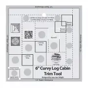 Creative Grids Curvy Log Cabin Trim Tool For 6-Inch Finished Blocks (CGRJAW6)