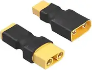 BABUVYA XT60 to XT90 Adapter, 2 Count, 3A, Male & Female, RC LiPo Battery Connector Adapter