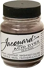 Jacquard Acid Dye 1/2oz Jar Jet Black - Acid Dye for Wool, Silk, Alpaca, Feathers, Cosplay Wigs and Nylon - Powder Wool Dye for Full Coverage Dyeing - Vibrant Acid Silk Dye