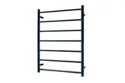 Radiant RTR01 Round Bar Heated Towel Rail - 600 x 800mm - Matte Black Stainless Steel - Bottom Left/Top Right Wiring