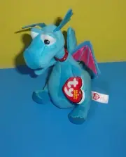 Ty Beanie Baby Babies Disney Doc McStuffins Blue Stuffy Dragon With Tag