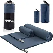 Antibacterial Microfiber Travel Towel Large,Fast Drying - Super Absorbent - Ultra Compact,Perfect Travel & Sports &Camping Towel,for Camping, Backpacking, Hiking, Beach, Yoga, Swimming.