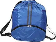 COMPUKAS Gym Backpack with Shoe Compartment Wet and Dry Separation Sports Bag for Basketball Soccer Hiking Drawstring Design for Travel and Outdoor Activities