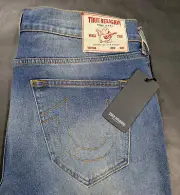 $159 True Religion Men's Geno SN Slim Jeans Relaxed Stretch Size 31x32 36x32