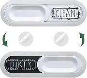 sourcing map Dishwasher Magnet Clean Dirty Sign Oval Magnetic Dishwasher Indicator Black/White Non-Scratch Sign with Stickers for Dishwasher Kitchen Hotel, Silver