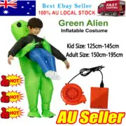 AU Scary Halloween Green Alien Inflatable Costume Blow Up Suits Party Dress 20OD