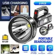 Portable LED Rechargeable Searchlight Super Bright Handheld Spotlight Flashlight