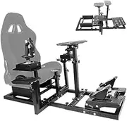 Dardoo Flight Simulator Cockpit Multifunctional Wheel Stand Compatible with Thrustmaster Hotas Warthog, Logitech X52 X56 G29 G920, Not Including Wheel Pedal Handbrake Throttle Joystick and Seat