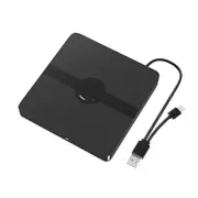 External Blu-Ray DVD Drive USB 3.0 Portable Optical Drives CD DVD Burner Player Reader for Laptop Black