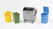 Bruder Accessories Garbage Can Set (3 small, 1 large) 02607 1:16 scale