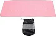 Hot Yoga Towel, Non Slip Yoga Mat Towel, Microfiber Thickened Lengthen Anti Slip Absorbent Pilate Mat Towel for Hot Yoga, Pilates and Workout (Rosy)