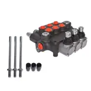 21 GPM 3 Spool Hydraulic Monoblock Double Acting Control Valve, SAE Ports
