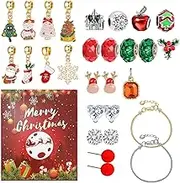 jewellery Advent Calendar - Jewelry Sets Countdown 24 Days to Christmas Calendar - Countdown to Christmas Advent Calendar Jewelry Making Kit for Christmas Decorations