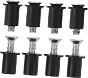 8 Sets Motorcycle Windshield Kit Windshield Bolts Aluminum Alloy Screws Rubber Brass Boat Windshield Fastener