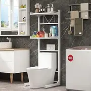 Over The Toilet Organzier Adjustable Stand Storage Rack for Laundry Shelf Bathroom Space Save