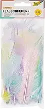 Folia 53219 – Pastel Feathers, Fleece Feathers, Artificial Feathers, 10 g, Assorted Colours in Delicate Pastel Colours – Ideal for Creative Crafts, Masks, Costumes
