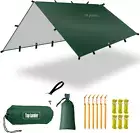 Large Waterproof Camping Tarp, 3x4M Tent Shelter, Lightweight Hammock Rain Fly,