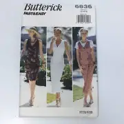 Dress B6836 UNCUT Sewing Pattern Size 12-16 Vintage Butterick