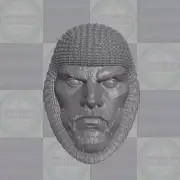 Male Chainmail Knight custom head for Mythic Legions & other action figures