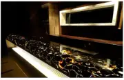 Black Agate Stone Dining Table, Kitchen Slab Table, Counter Desk Furniture Decor