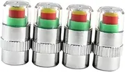 Kichvoe 4Pcs Tire Pressure Indicator Caps with Color Coded System for Car Motorcycle Bicycle Alert for Optimal Tire Inflation and Safety