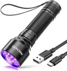 RECHOO UV Flashlight Black Light, 21 LED 395Nm Ultraviolet Rechargeable