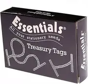 Whitecroft Essentials Value 25mm Plastic Treasury Tag (Box of 100)