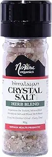 Nirvana Organics Salt and Herb Blend Glass Grinder, 90g