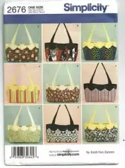 Simplicity Sewing Pattern 2676 Bags Totes Faith Van Zanten
