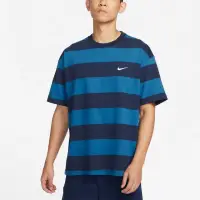 在飛比找momo購物網優惠-【NIKE 耐吉】短袖 SB Tee 男款 藍 深藍 條紋 