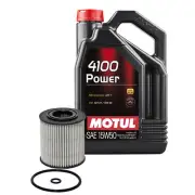 5L Motul 4100POWER 15W50 Wix XP Filter Motor Oil Change Kit For Mazda 3 6 API SL (for: Mazda)
