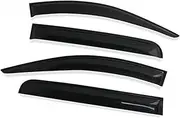 Pizgear Door Visor, for Mitsubishi, Triton MQ MR L200 2015 2016 2017 2018 2019 2020 2021 2022 Side Window Deflectors Sun Rain Guard Car Side Window Sunshade