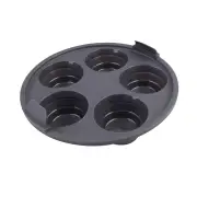 Daily Bake Silicone Round Collapsible Air Fryer 5 Cup Muffin Pan