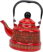 Luxshiny Enamel Kitchen Kettle Retro Teapot for Stovetop Induction Stylish Design Easy to Clean for Tea and Instant Soup Elegant Handle