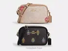 NWT Coach Mini Jamie Camera Bag In Signature Canvas With Robot/ Lips Print