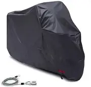 Motorcycle Cover Compatible with Motorcycle Triumph Bonneville SE, Full Motorbike Cover Waterproof, Large Bicycle Cover with Combination Lock (Color : C, Size : 265 * 105 * 125cm(2XL))
