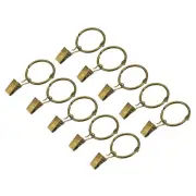 Curtain Rings with Clips, 40pcs 1.2 Inch Curtain Clip Rings Hooks (Bronze)