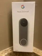 Google Nest GWX3T GA02076-US WiFi Smart Video Doorbell Battery Gray-Factory Seal
