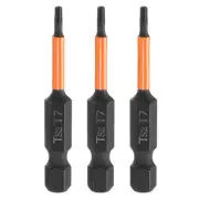 3pcs T7 Torx Head Screwdriver Bit 2" Long 1/4" Hex Shank Magnetic Screw Driver