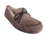 NEW UGG MENS CORVIN CHARCOAL DRYLEAF SLIPPER LOAFER SLIP ON DRIVING MOC SHOES