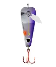 Northland Tackle Thumper Spoon 3/16 oz - Purple Racecar - #8 Treble Hook