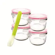 Glasslock 5 Piece Baby Food Container Set With Lids - Round