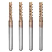 1/8" Shank 2.7mm x 12mm Titanium Coated Carbide End Mill CNC Router Bits 4pcs
