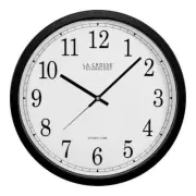 La Crosse Technology Atomic Analog Wall Clock Round Radio Controlled Glass Face