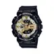 CASIO卡西歐 G-SHOCK 閃耀時尚 百搭黑金 雙顯系列 GMA-S110GB-1A