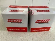 AMPAC Advanced Warning Systems visual strobe lights, Amber and Red